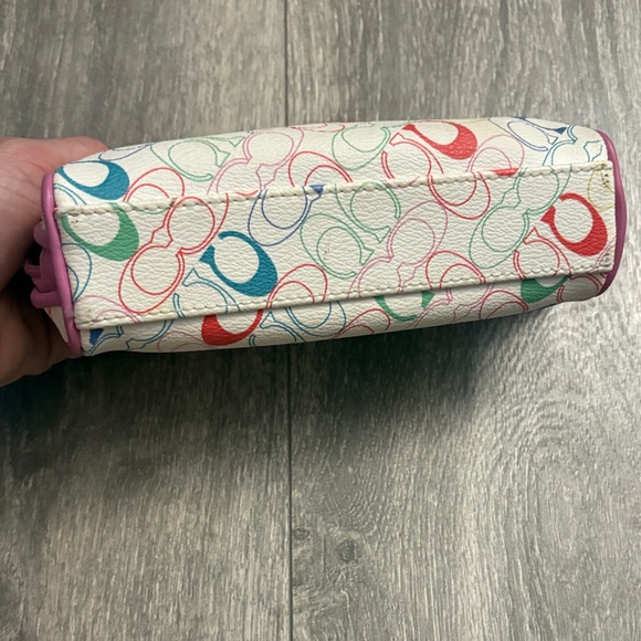 Coach Pink Multicolor Signature Wristlet - Picture 3 of 3